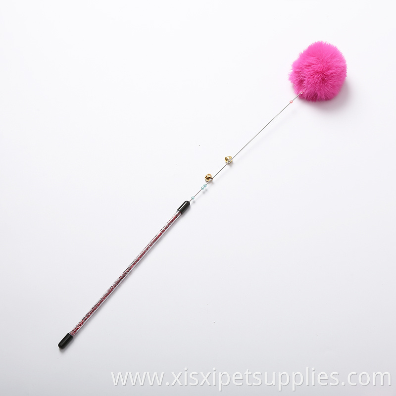 girl like colorful cat teaser toy kitten ball with bell